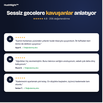 HushNight™ müşteri yorumları